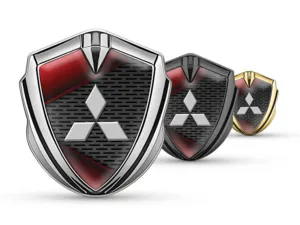 Mitsubishi Emblema Abovedado Insignia Atlético Esquema Superior